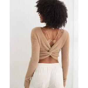 Aerie Fluffy-4-Ever Reversible Twist Sweater Size XS